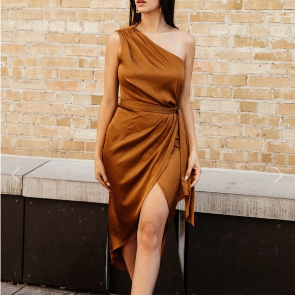 NWT Baltic Born Celia One Shoulder Midi Dress - Picture 2 of 9